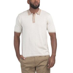 RAG & BONE Light Beige Harvey Knit Polo